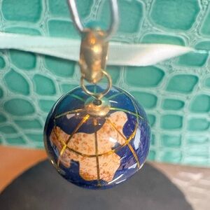 14 Kt. Yellow Gold Multi Stone Globe Pendant
